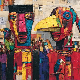 Toucanoclast style, Midjourney V7: traditional folk art