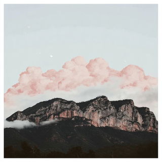 Bramblegloom style, Midjourney V7: realistic landscape photograph of quiet dawn