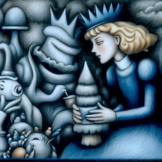 Blacknose Squall style, Midjourney V7: retro fairy-tale illustration