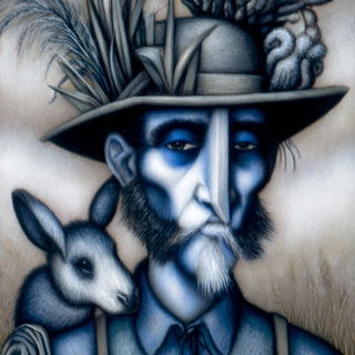Blacknose Squall style, Midjourney V7: traditional folk art