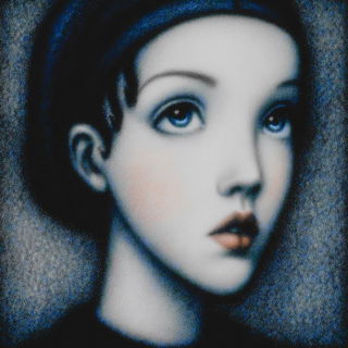 Blacknose Squall style, Midjourney V7: photographic portrait of female protagonist