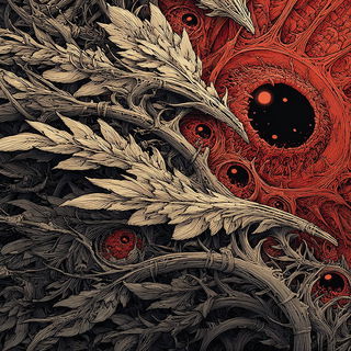 Pilgrimthorn style, Midjourney V7: abstract 3D render