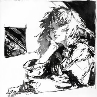 Pilgrimthorn style, Midjourney V7: black-and-white manga comic strip