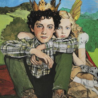 Garbled Gills style, Midjourney V7: retro fairy-tale illustration