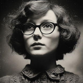 Sepia Lithic Chiaroscuro style, Midjourney V7: photographic portrait of female protagonist