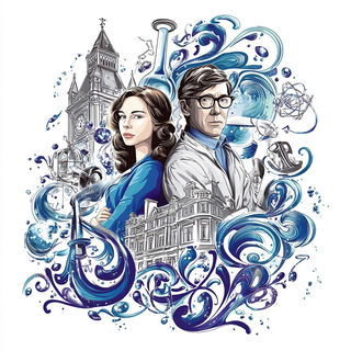 Ouroboros Filigree style, Midjourney V7: editorial illustration for popular scientific magazine cover