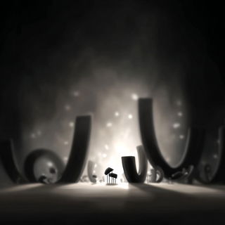 Celglow Understory style, Midjourney V7: typographic composition with large letters
