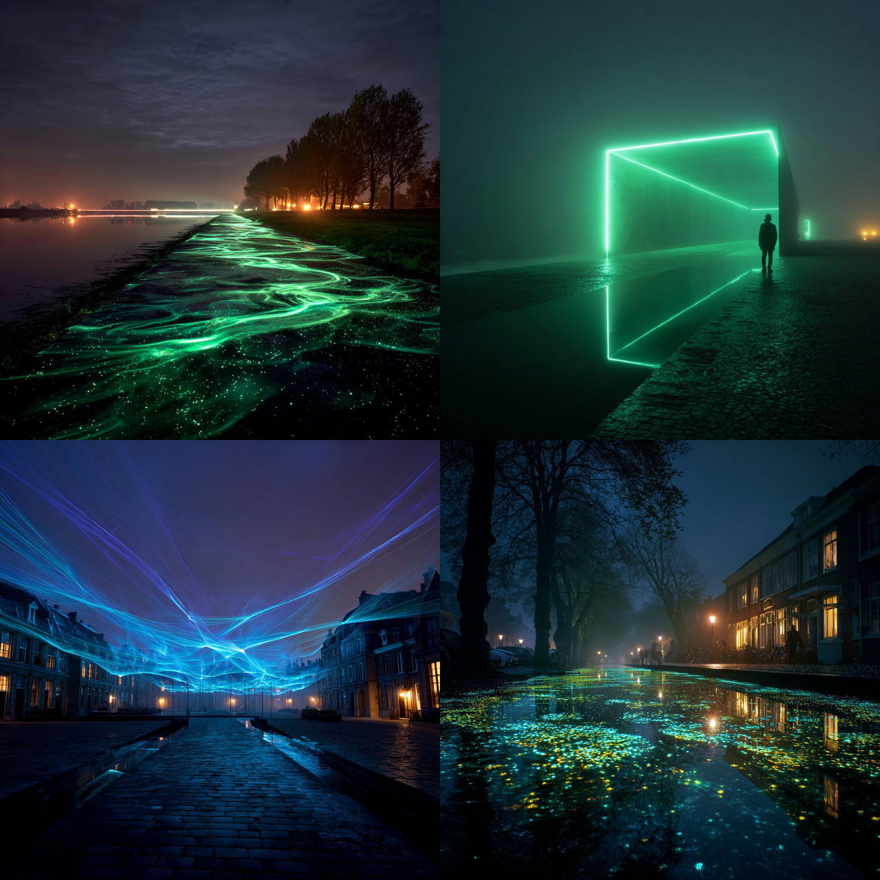 Daan Roosegaarde style, Midjourney V7, render 1 of 4