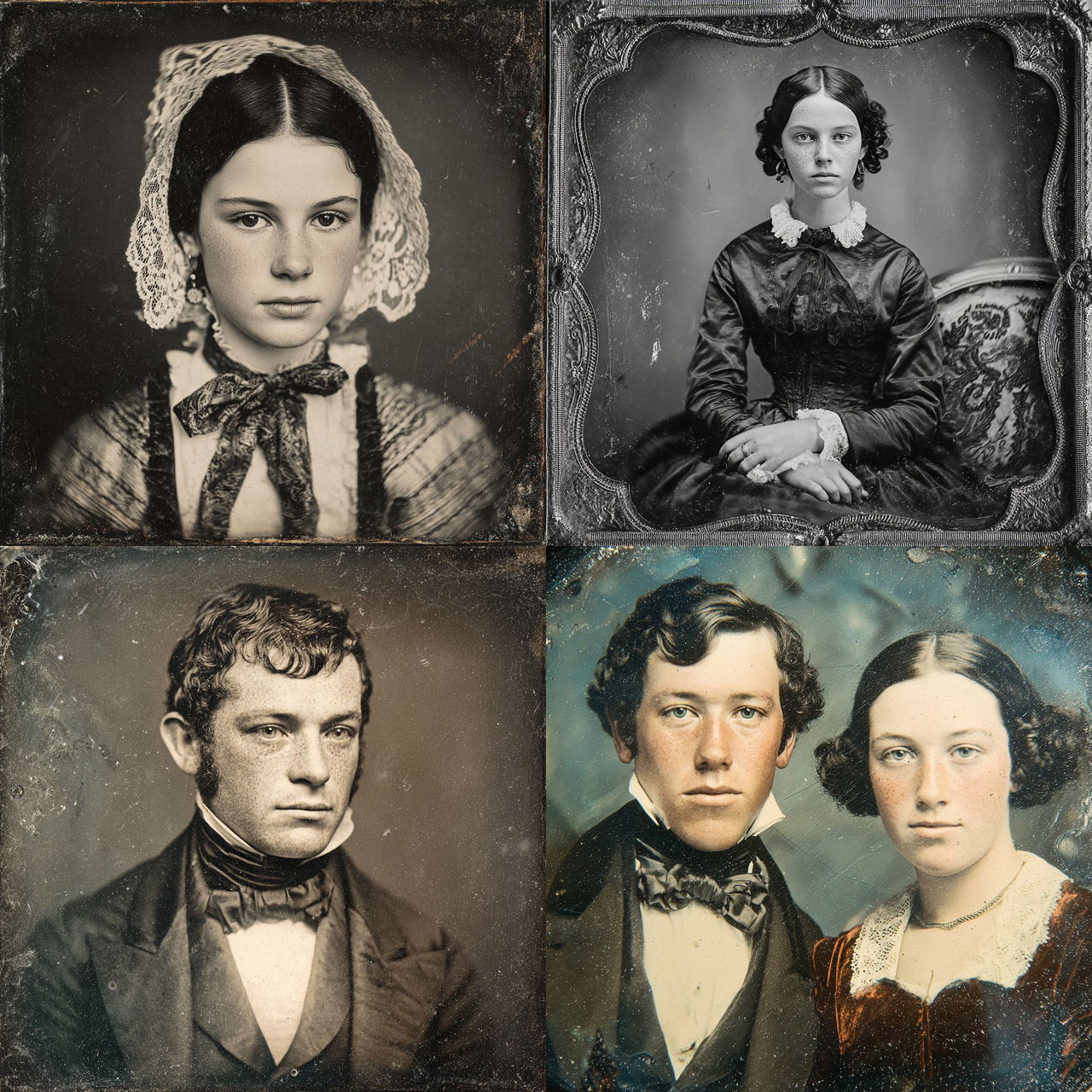 Daguerreotype style, Midjourney V7, render 1 of 4