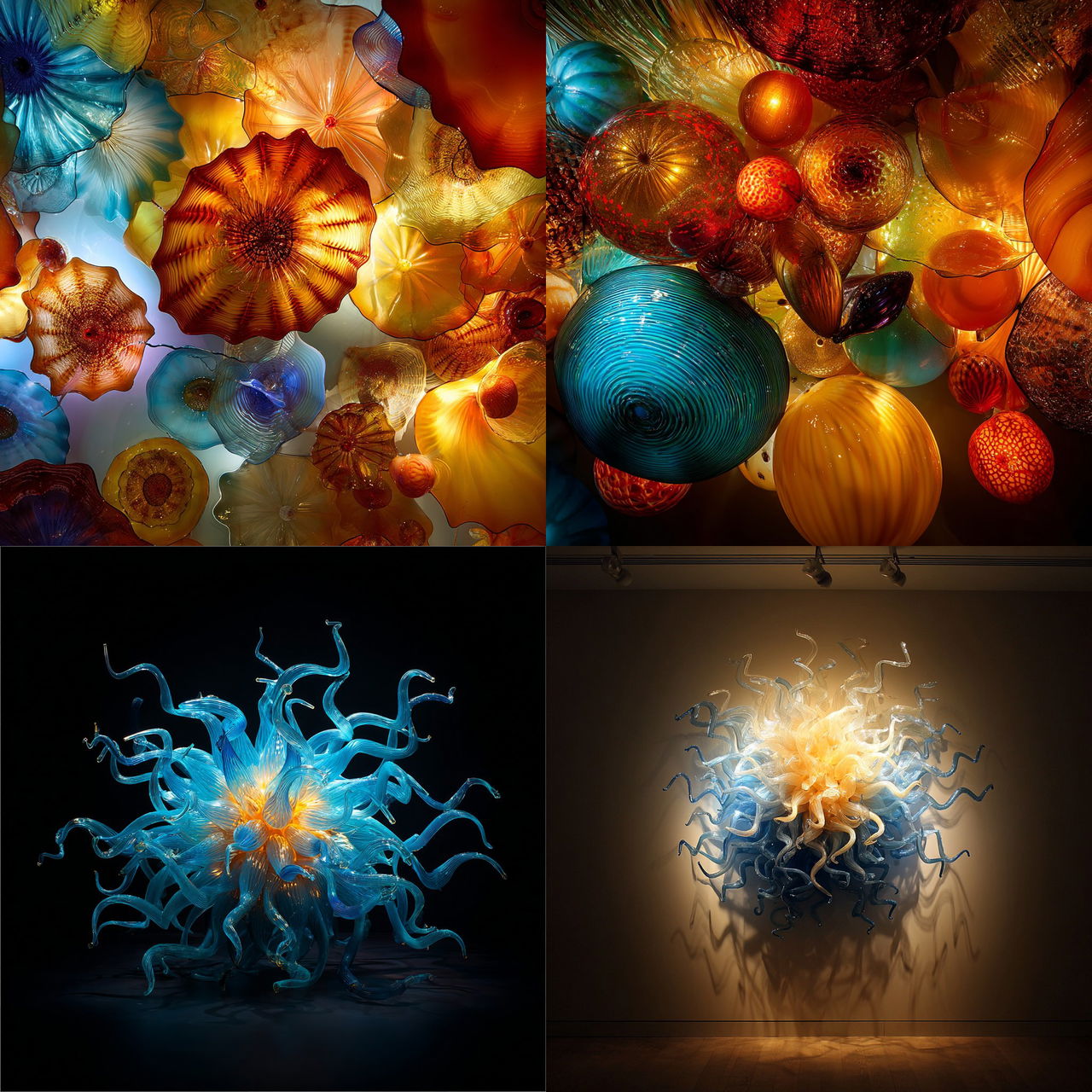 Dale Chihuly style, Midjourney V7, render 1 of 4