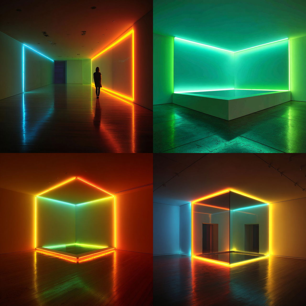 Dan Flavin style, Midjourney V7, render 1 of 4