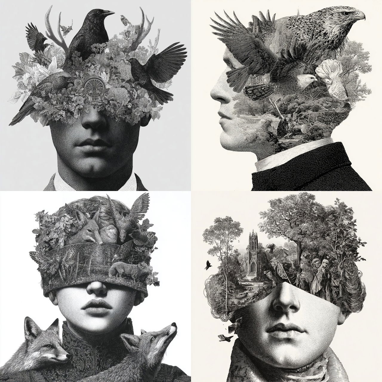Dan Hillier style, Midjourney V7, render 1 of 4