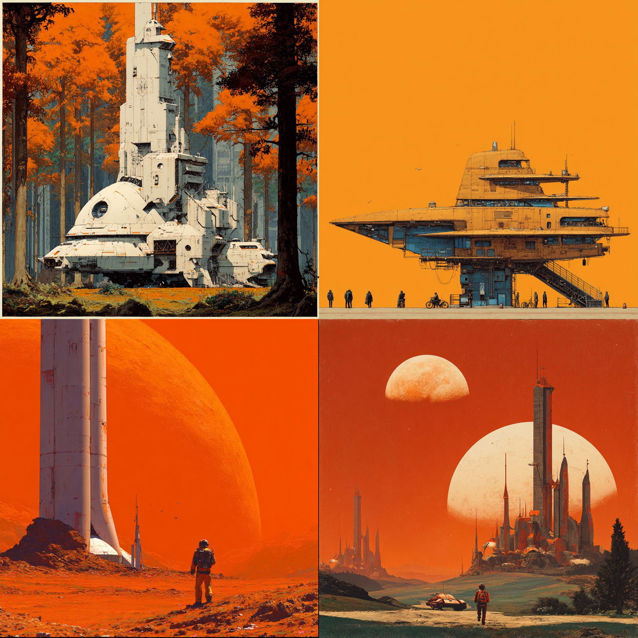 Dan McPharlin style, Midjourney V7, render 1 of 4