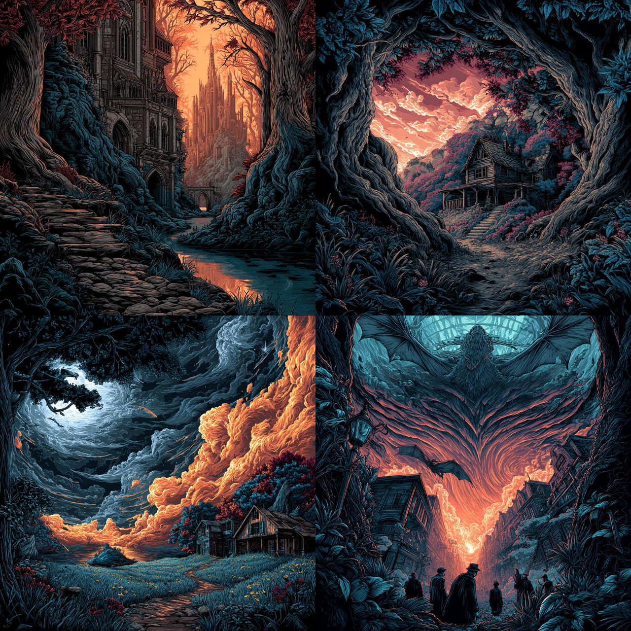 Dan Mumford style, Midjourney V7, render 1 of 4