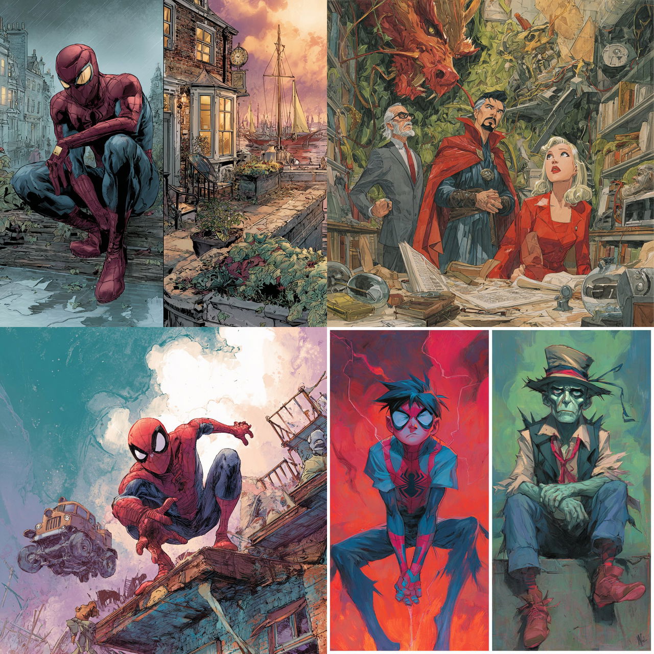 Dan Slott style, Midjourney V7, render 1 of 4