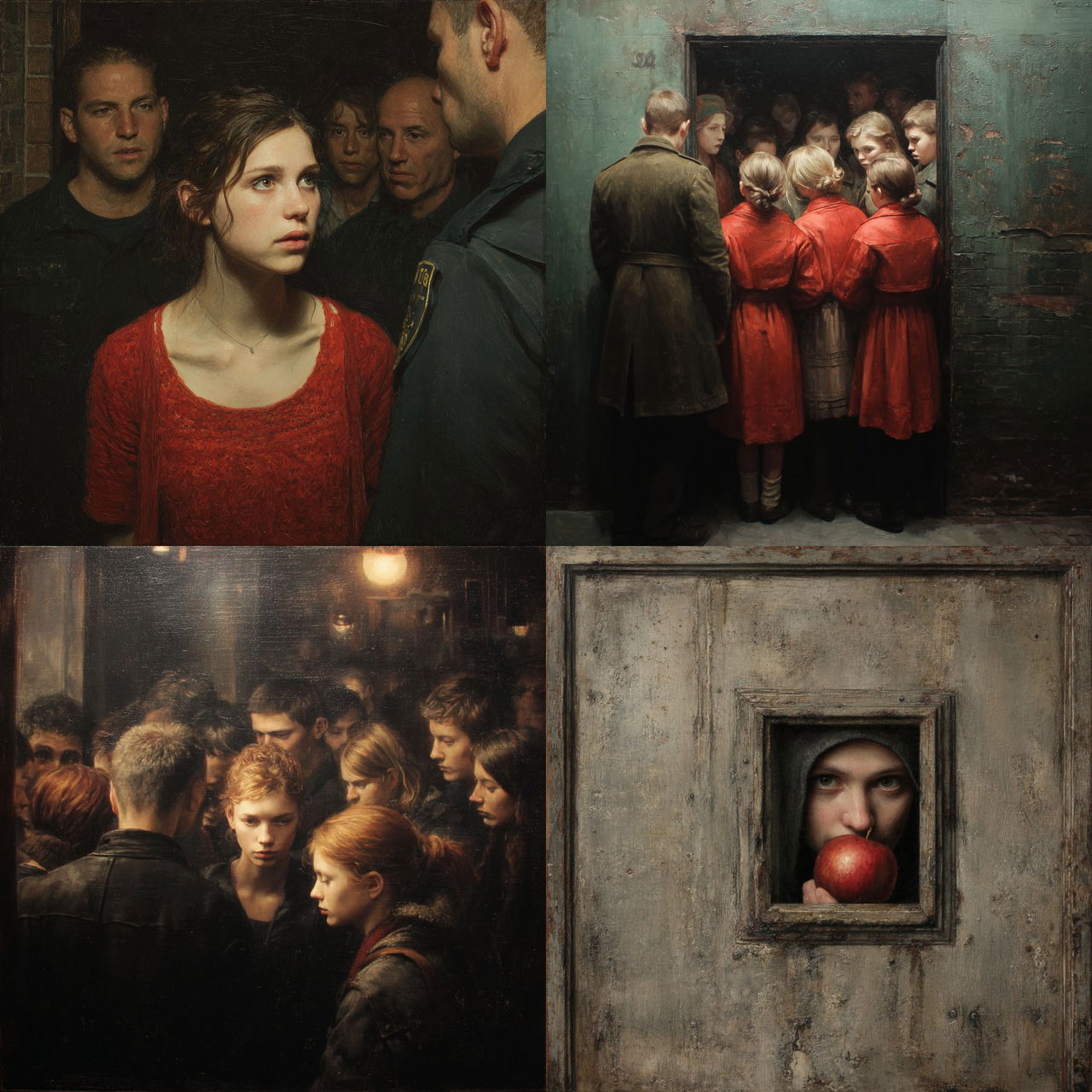 Dan Witz style, Midjourney V7, render 1 of 4