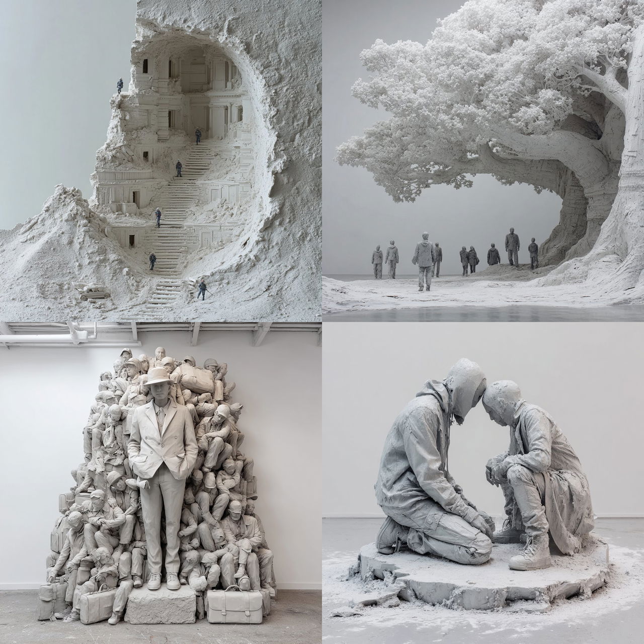 Daniel Arsham style, Midjourney V7, render 1 of 4