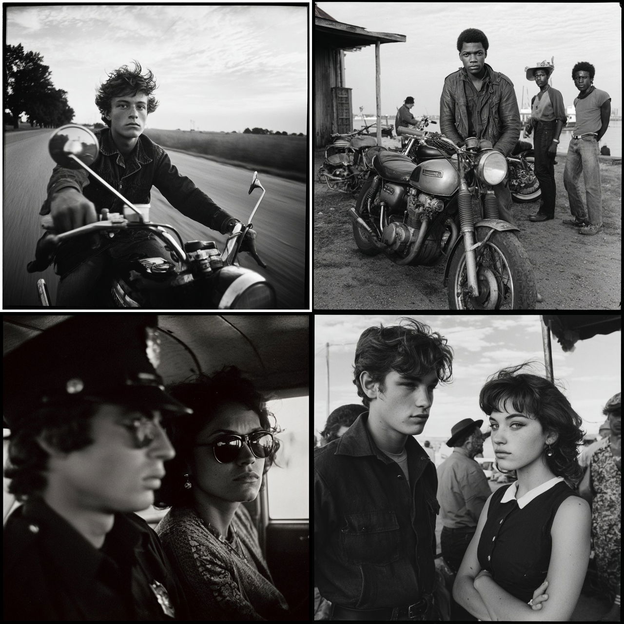 Danny Lyon style, Midjourney V7, render 1 of 4