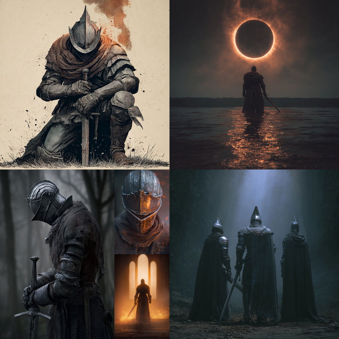 Dark Souls style, Midjourney V7, render 1 of 4