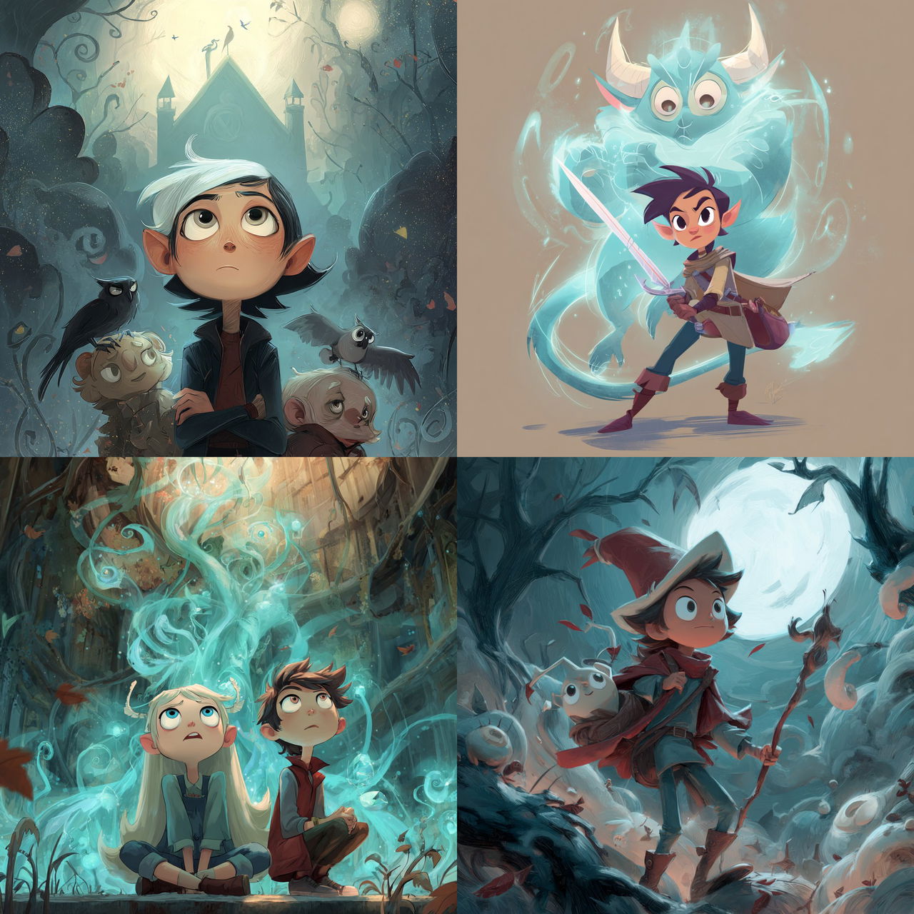 Daron Nefcy style, Midjourney V7, render 1 of 4