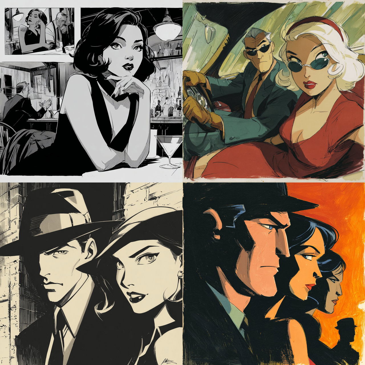 Darwyn Cooke style, Midjourney V7, render 1 of 4