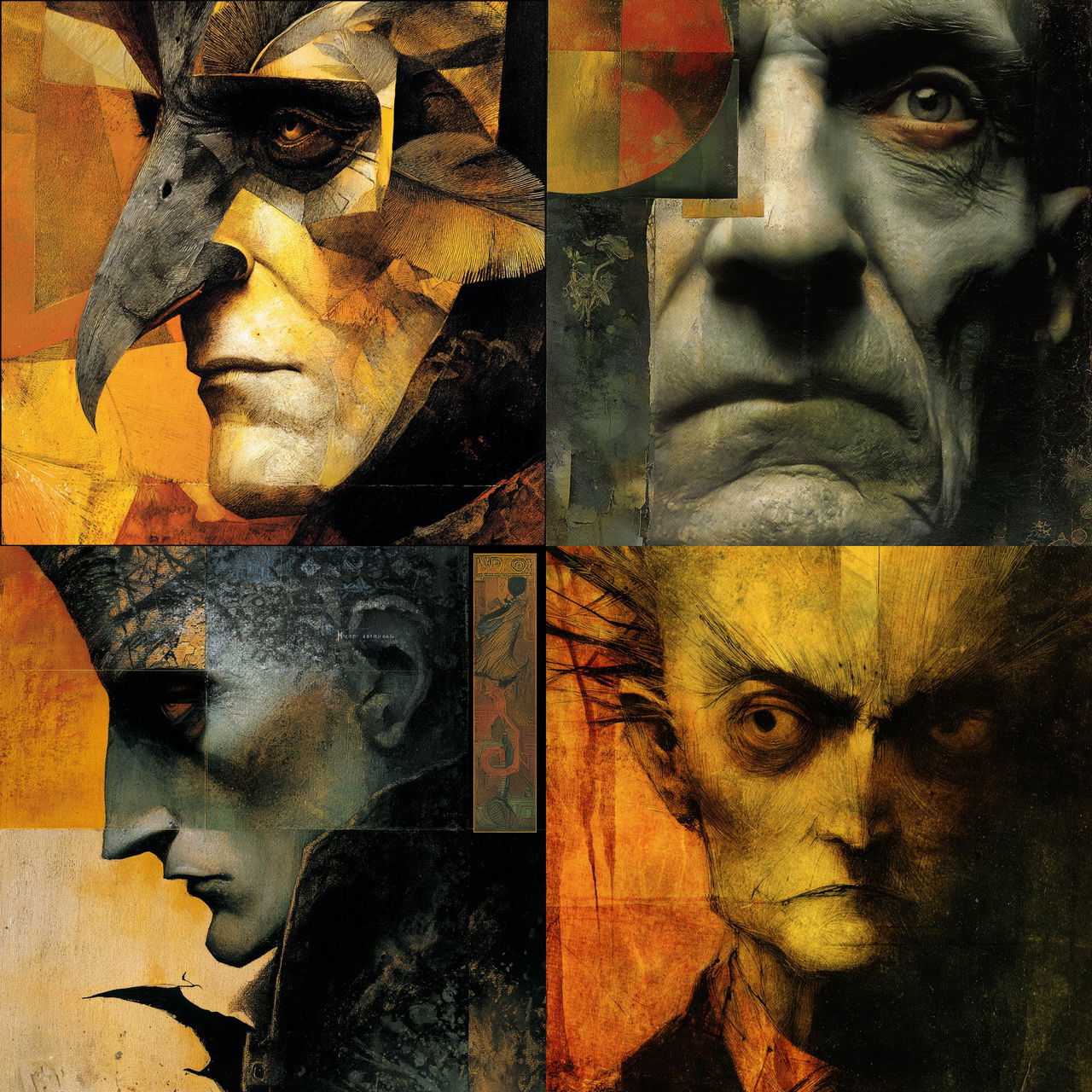 Dave McKean style, Midjourney V7, render 1 of 4
