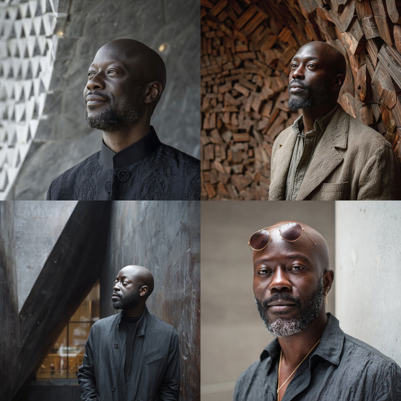 David Adjaye style, Midjourney V7, render 1 of 4