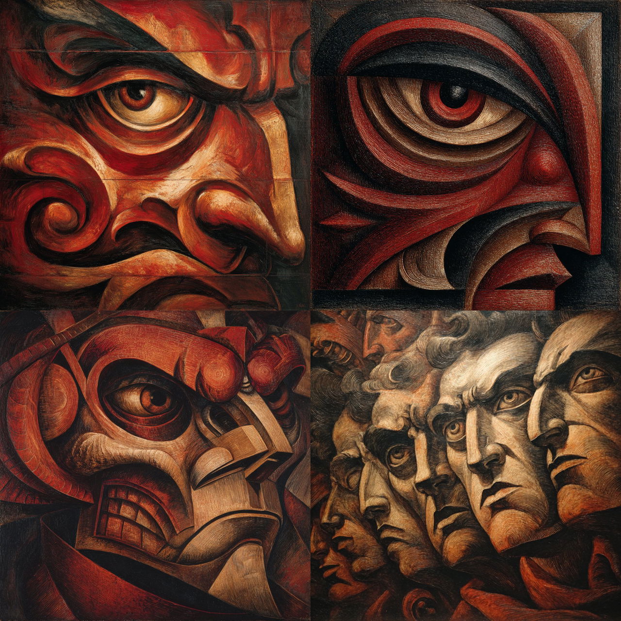 David Alfaro Siqueiros style, Midjourney V7, render 1 of 4