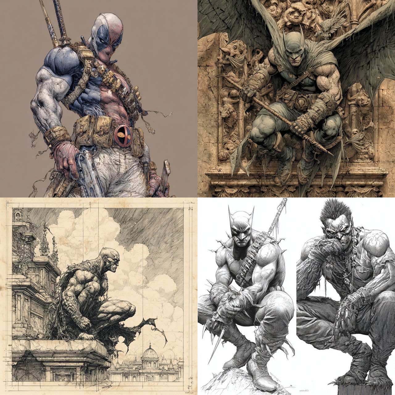 David Finch style, Midjourney V7, render 1 of 4