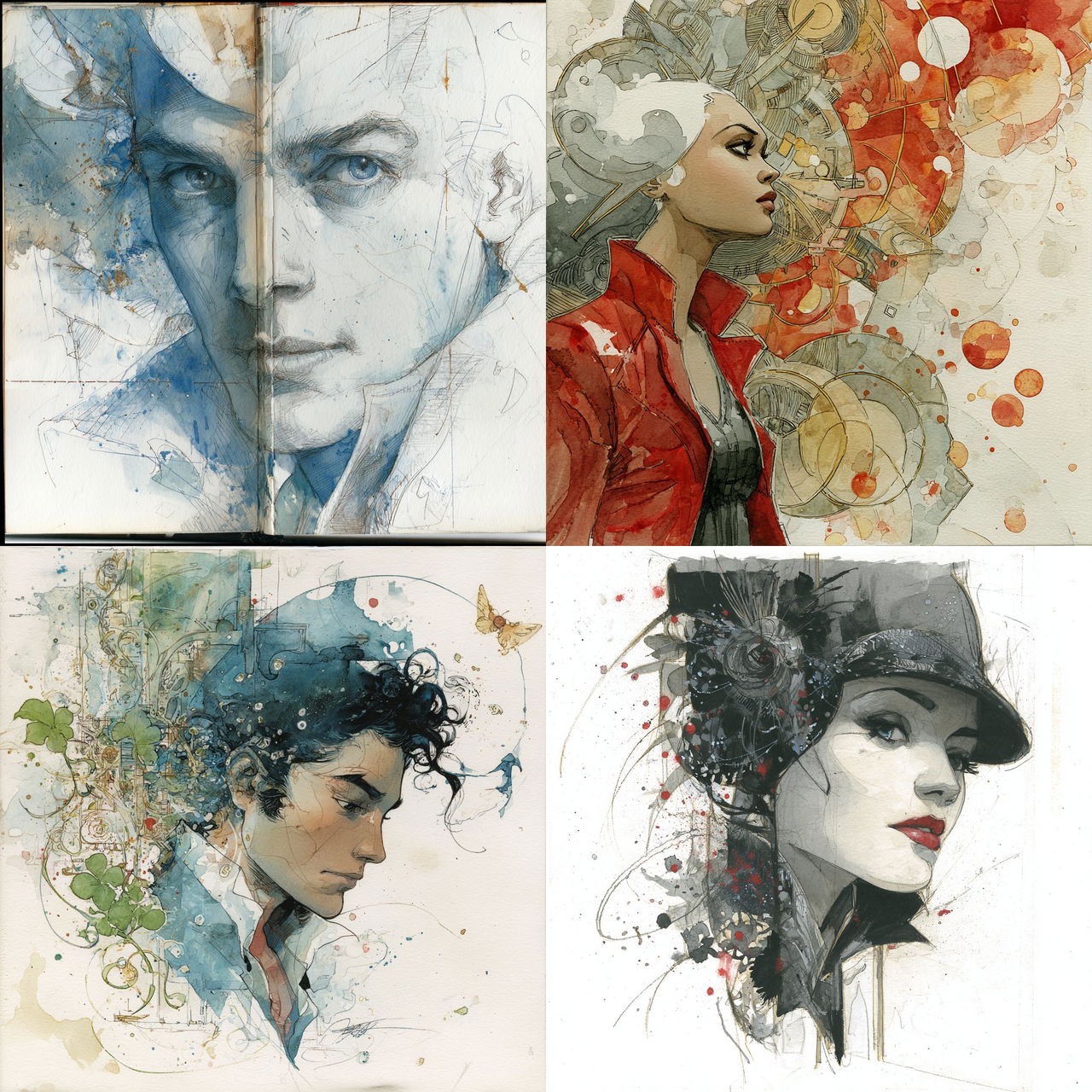 David Mack style, Midjourney V7, render 1 of 4