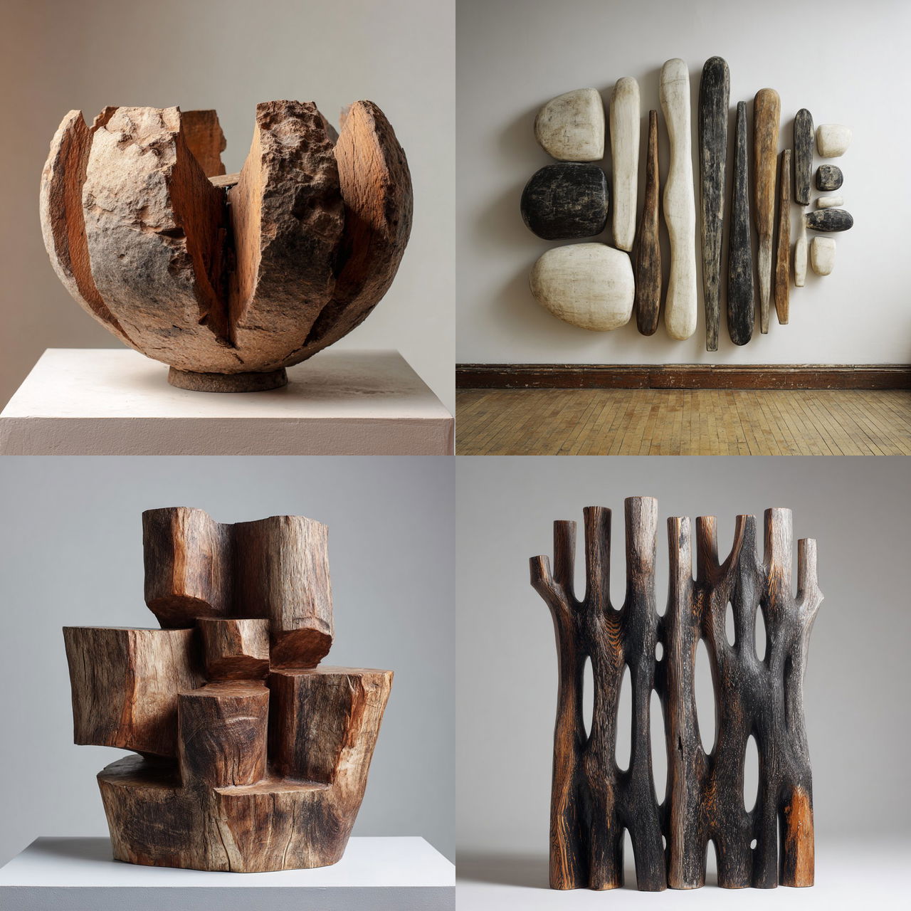 David Nash style, Midjourney V7, render 1 of 4