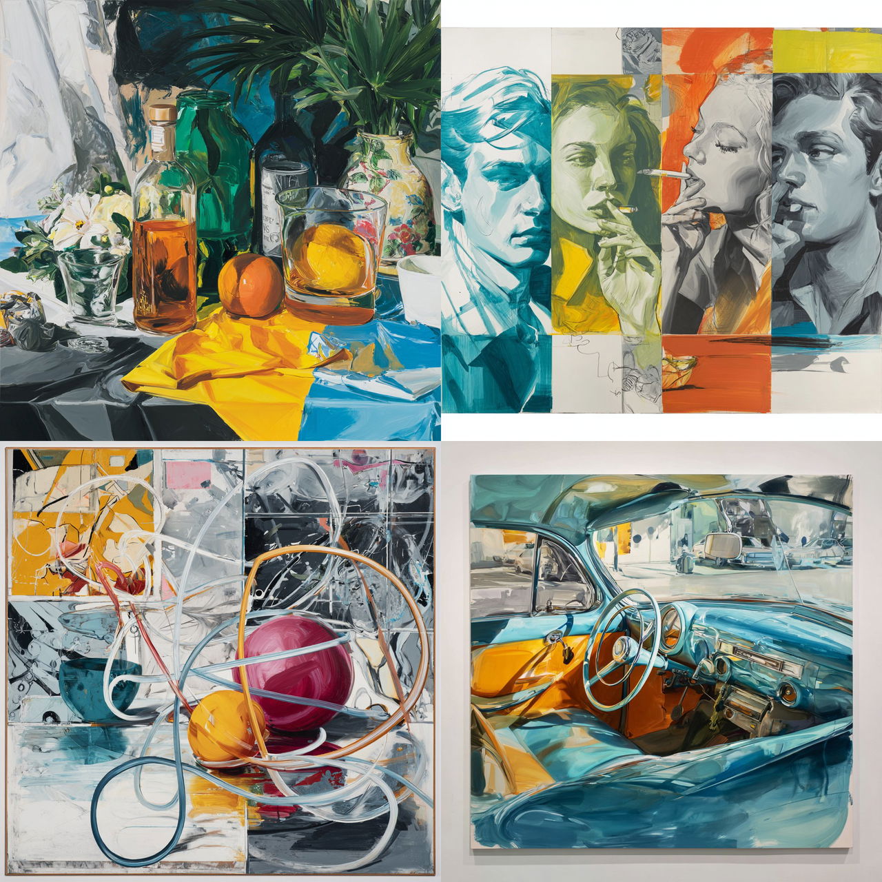 David Salle style, Midjourney V7, render 1 of 4