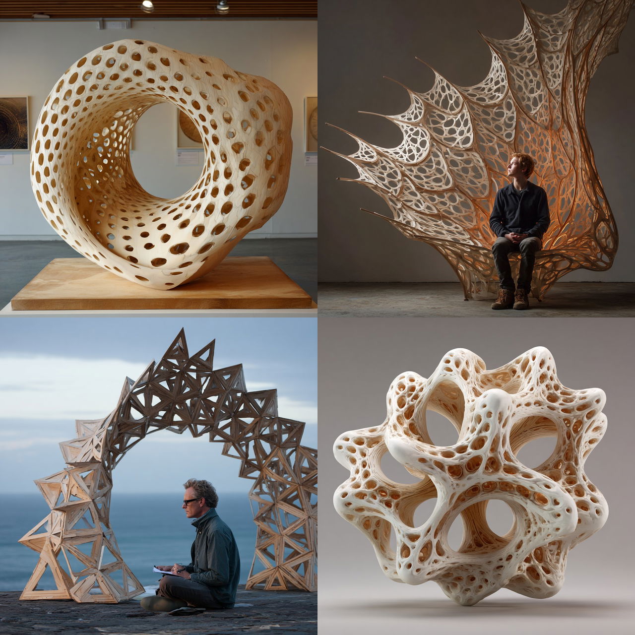 David Trubridge style, Midjourney V7, render 1 of 4