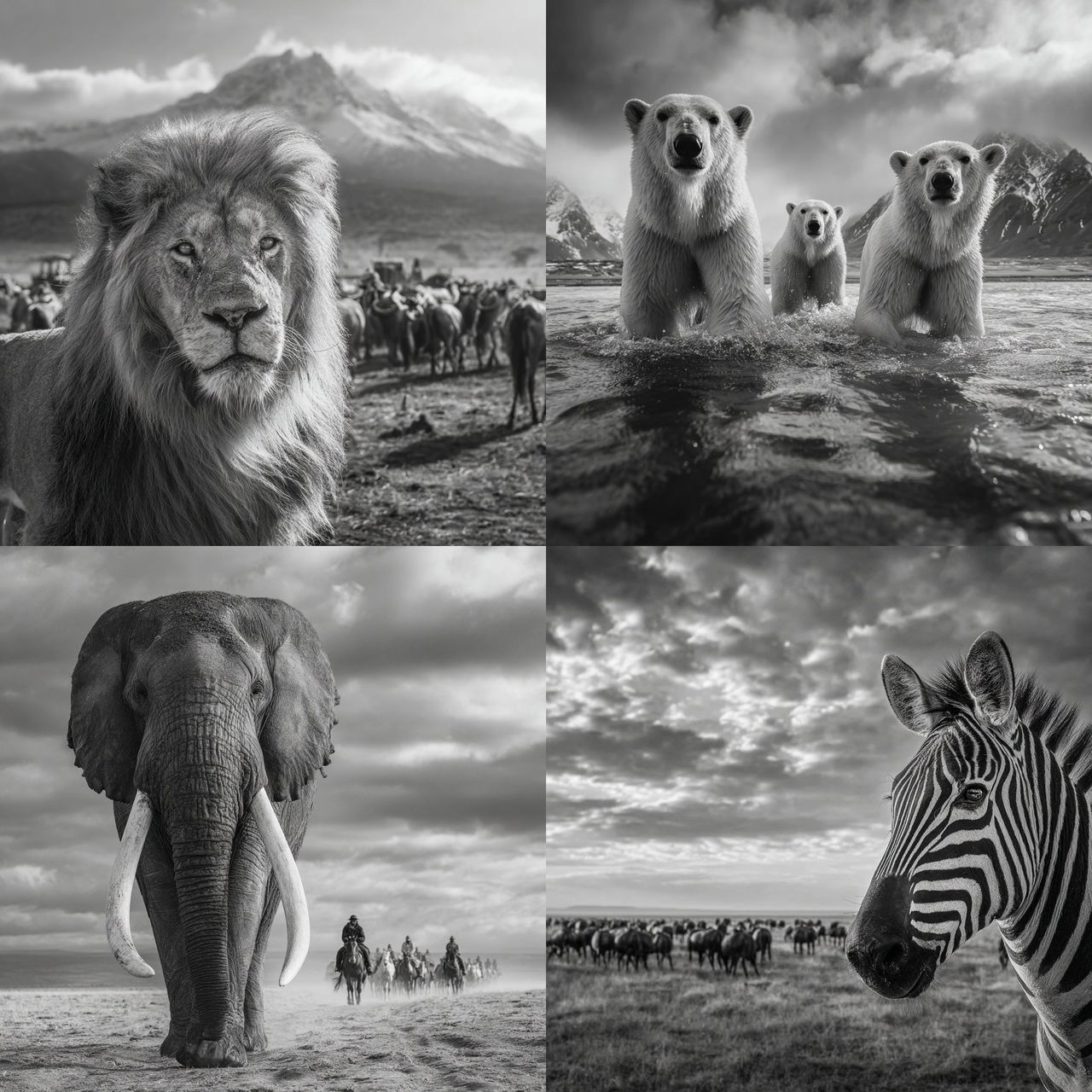 David Yarrow style, Midjourney V7, render 1 of 4