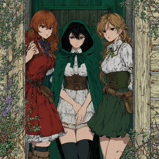 Fumebriar style, Midjourney V7: retro fairy-tale illustration
