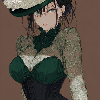 Fumebriar style, Midjourney V7: haute-couture fashion outfit
