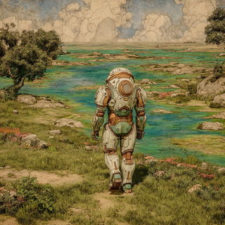 Ruincascade style, Midjourney V7: cinematic shot from sci-fi movie