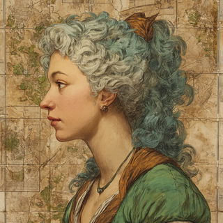 Ruincascade style, Midjourney V7: classical 18th-century oil painting