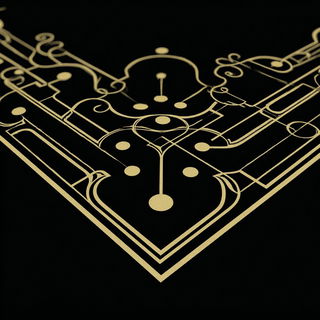 Goldleaf Phyllary style, Midjourney V7: abstract 3D render