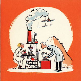 Glyphorama style, Midjourney V7: editorial illustration for popular scientific magazine cover