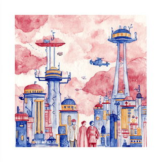 Washstar Iconics style, Midjourney V7: megacity with futuristic bioarchitecture