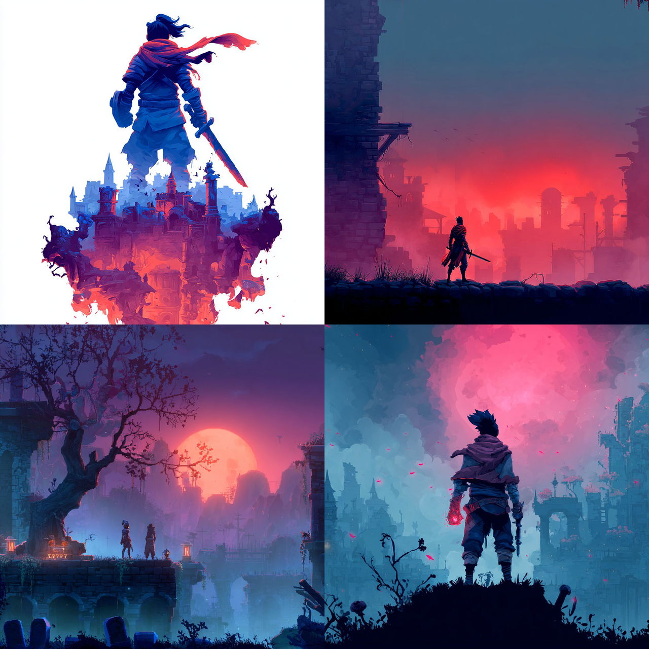Dead Cells style, Midjourney V7, render 1 of 4
