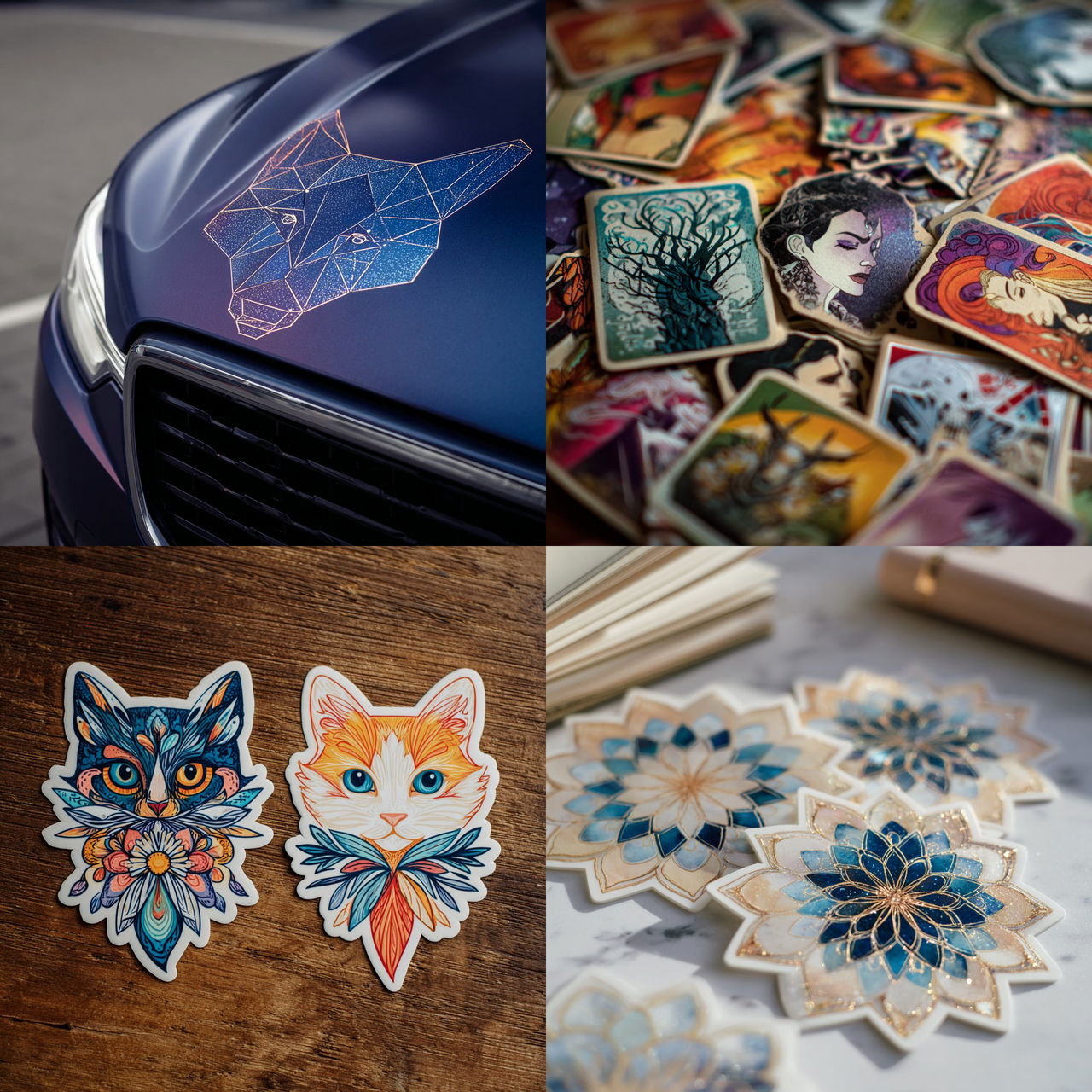 Decals style, Midjourney V7, render 1 of 4