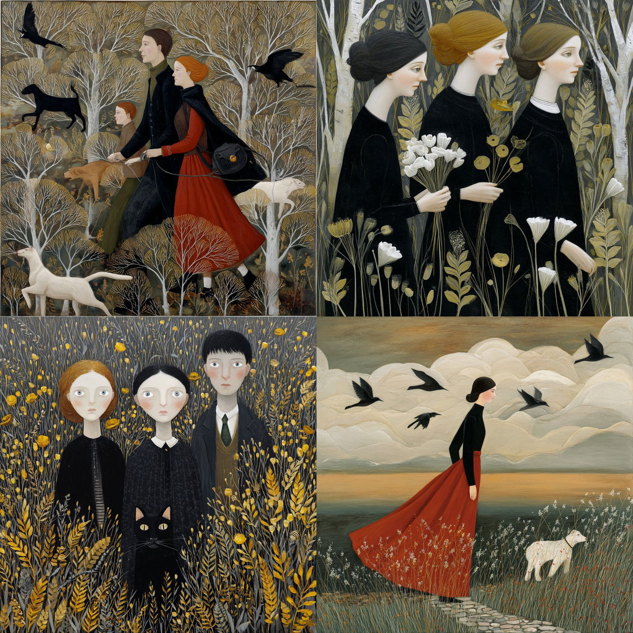 Dee Nickerson style, Midjourney V7, render 1 of 4