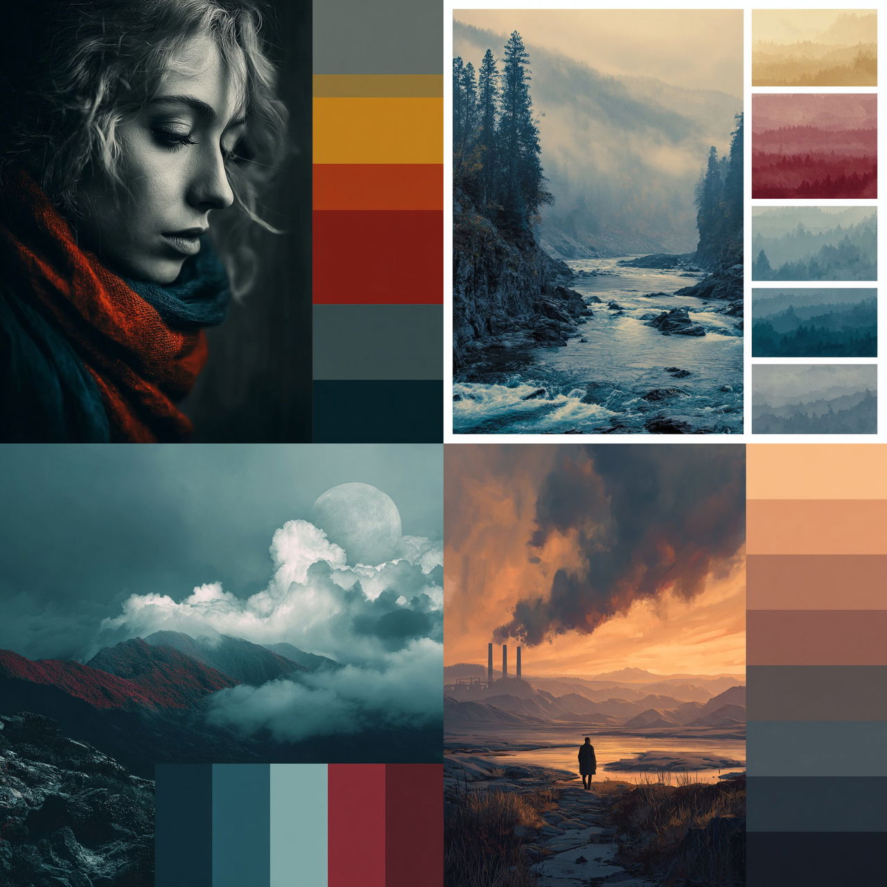 Desaturated colors style, Midjourney V7, render 1 of 4