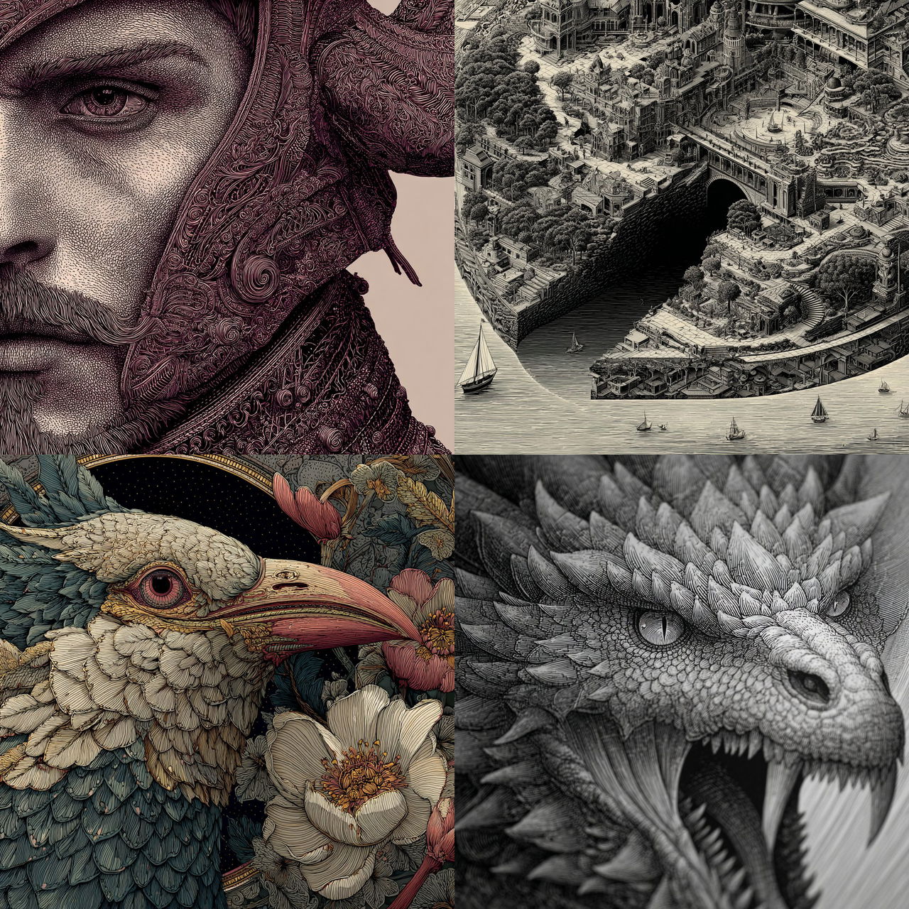 Detailed style, Midjourney V7, render 1 of 4