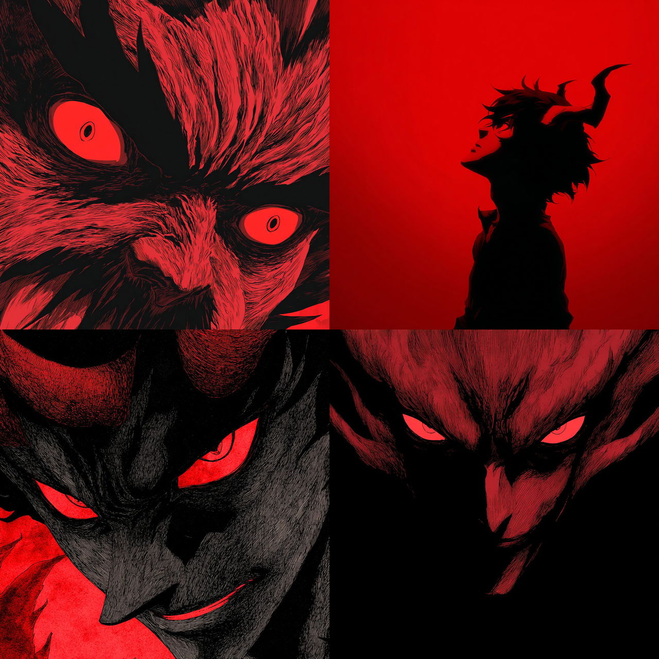 Devilman Crybaby style, Midjourney V7, render 1 of 4