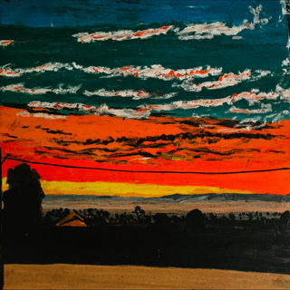 Garbleskull style, Midjourney V7: realistic landscape photograph of quiet dawn