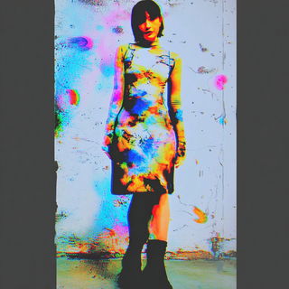Spraybotanica style, Midjourney V7: haute-couture fashion outfit