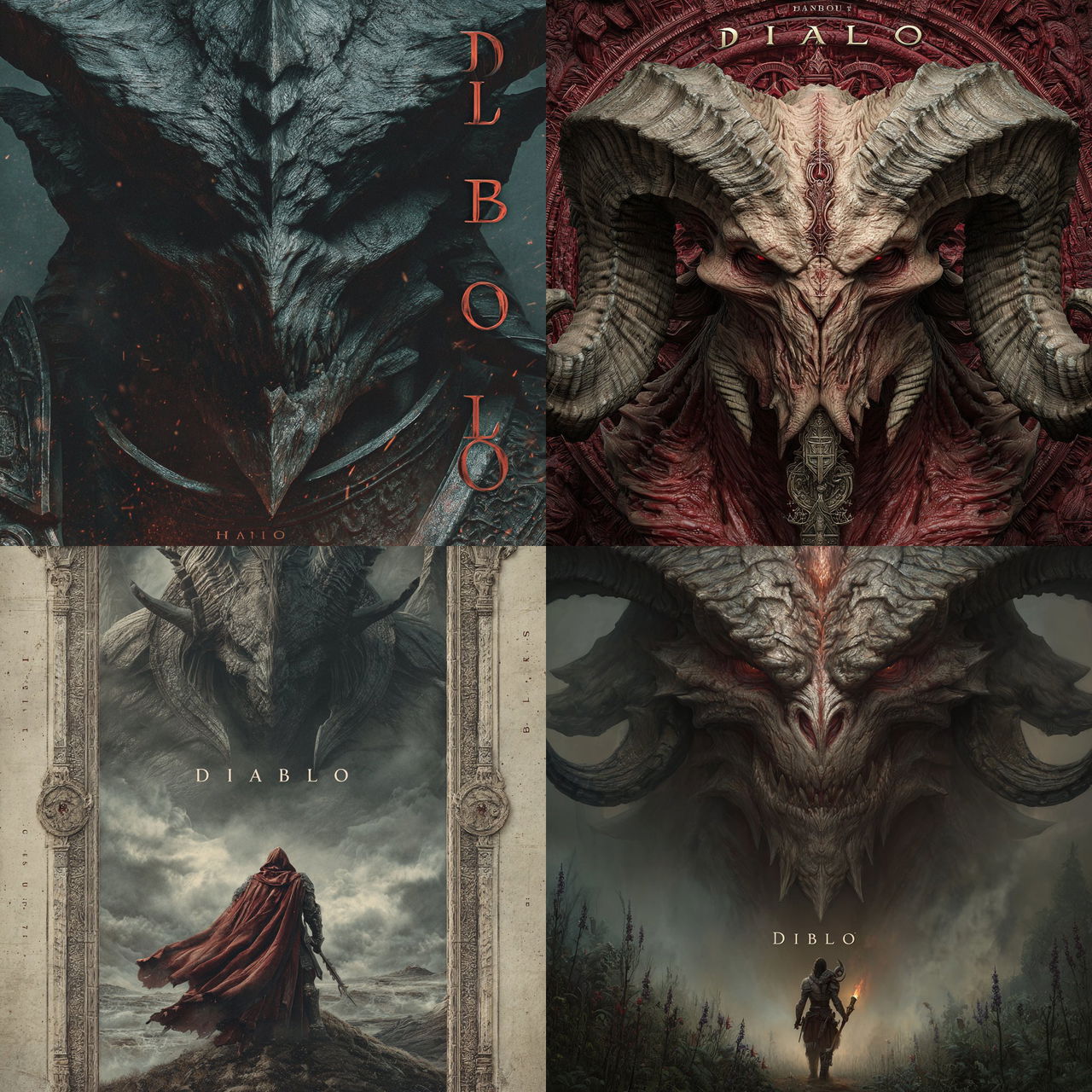Diablo style, Midjourney V7, render 1 of 4